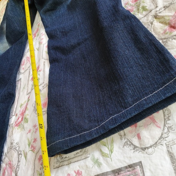 SouthPole Y2K Embroidered Women's Blue Jeans Size 18 26.5 In Long - Picture 5 of 9